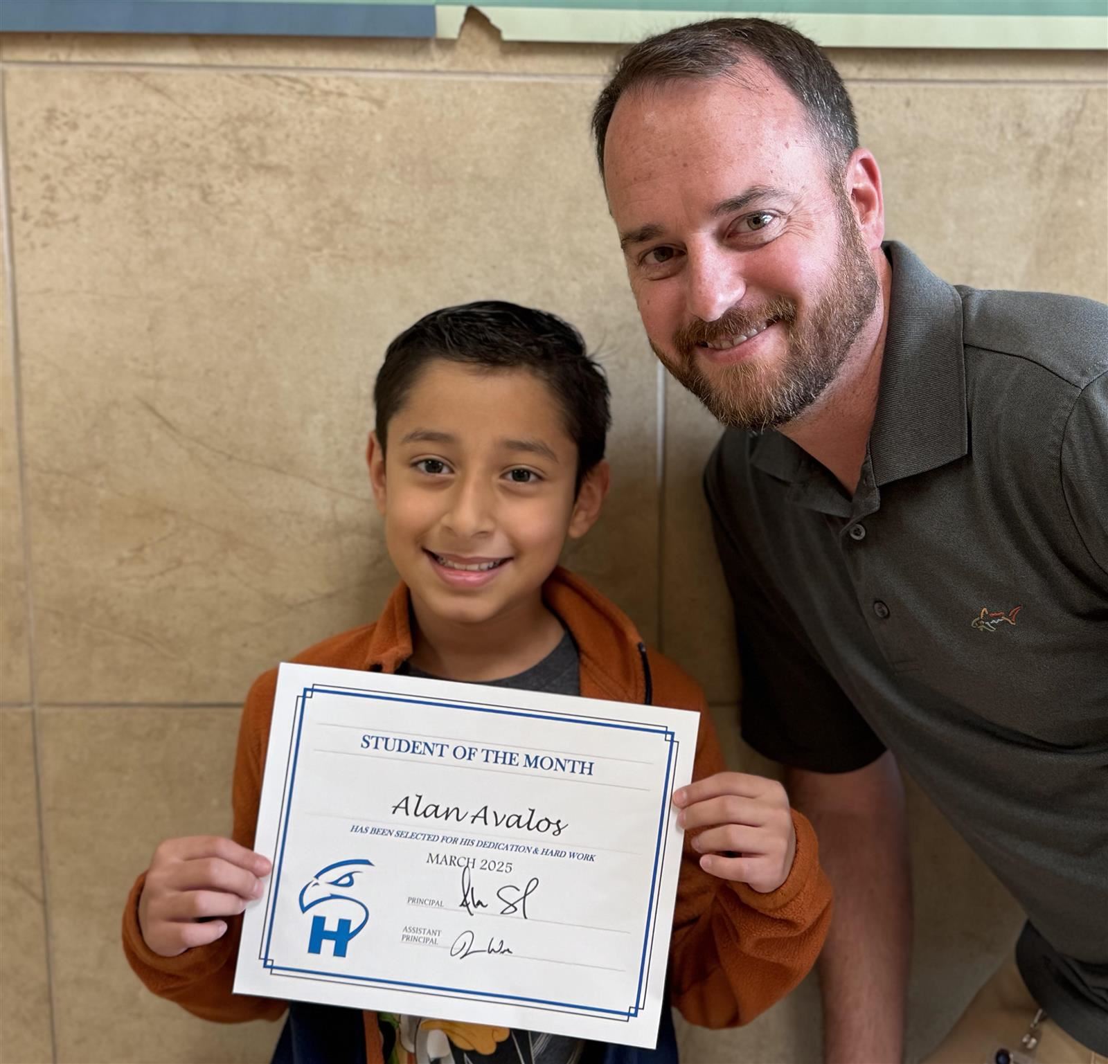 Photo of March 2025 Hajek Student of the Month